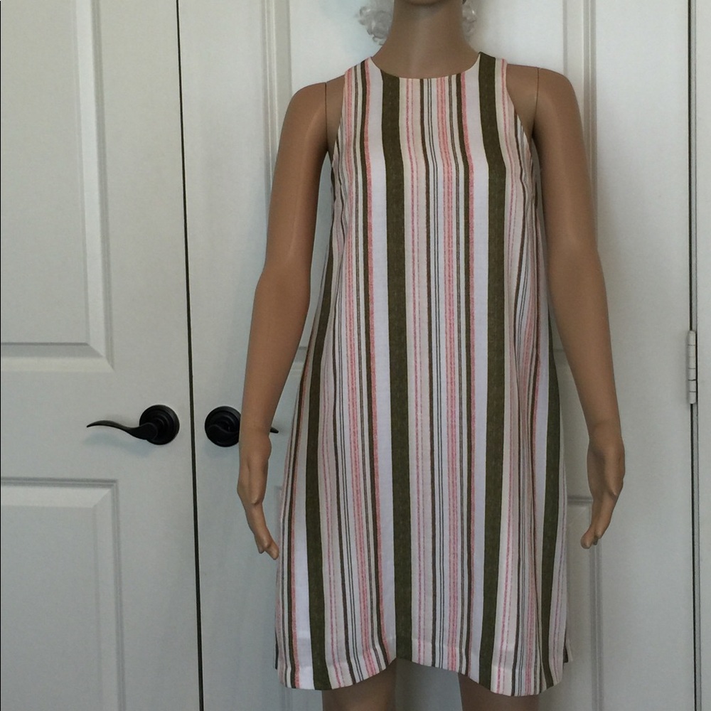 Cremieux Dress Multicolor Vertical Stripe Sz 0